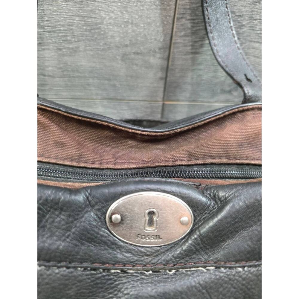 FOSSIL HUNTER SHOPPER TOTE BLACK LEATHER Bag B000760 - Picture 2 of 16